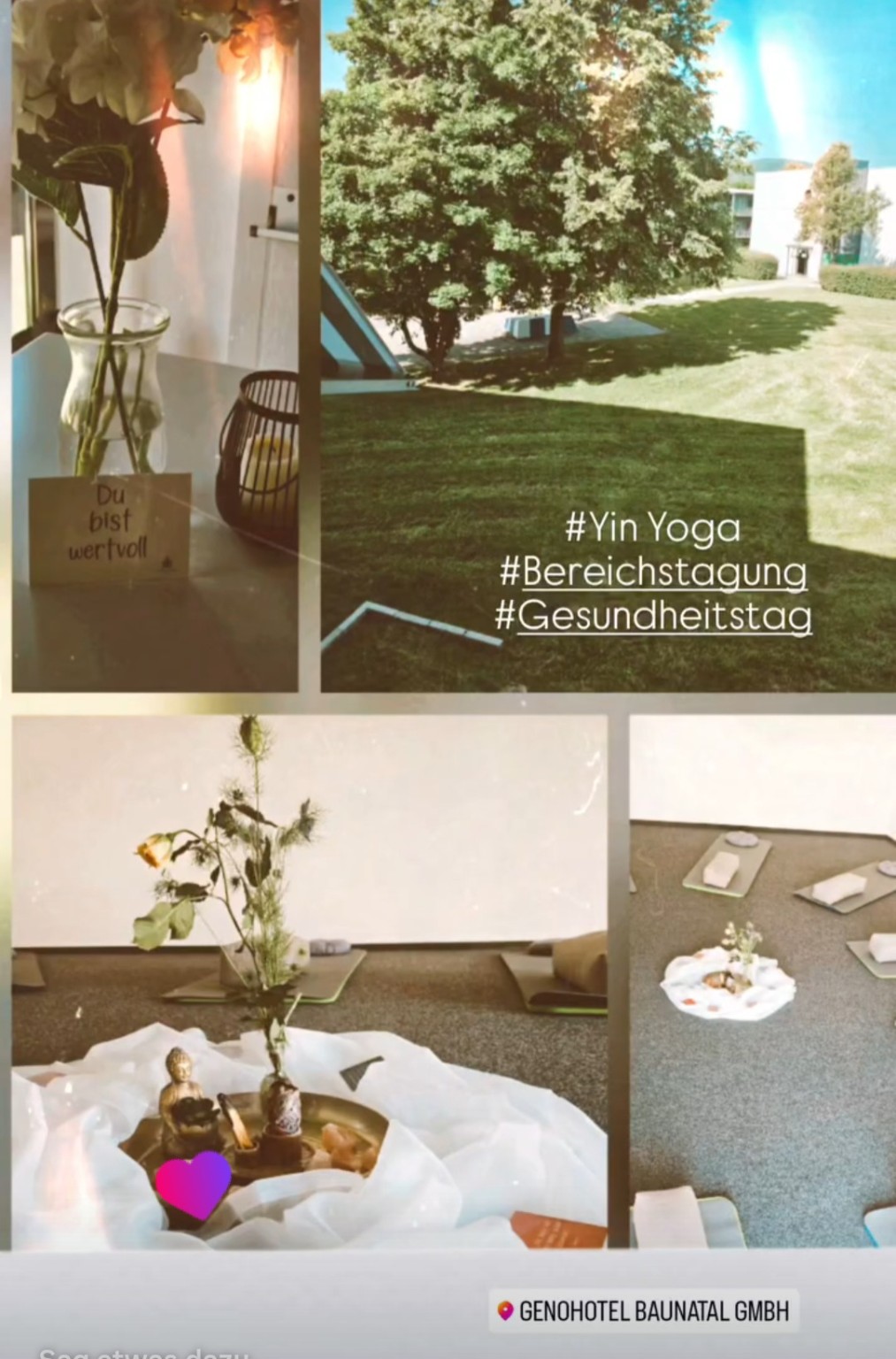 Yin Yoga und Achtsamkeit bei einem Gesundheitstag